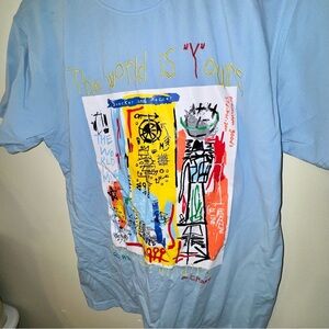 Bleecker & Mercer Vibrant Graphic Light Blue Tee